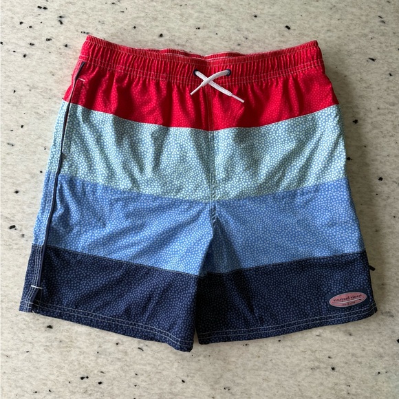 Vineyard Vines Blue Patterned Fabric - Picture 1 of 5